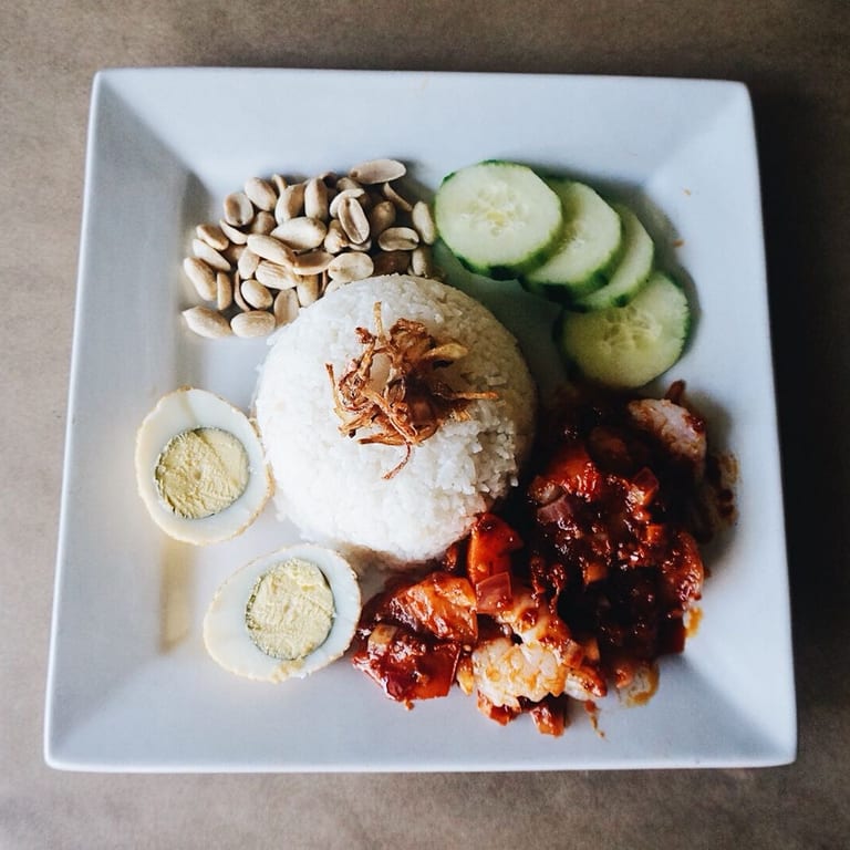 Savor our authentic nasi lemak