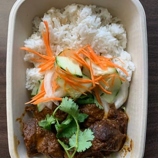 Meal Plan Beef Rendang Rice Plate